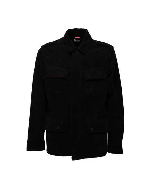 Bagutta Jassen ,Zwart ,Velvet Shacket Jungle Model in het Black voor heren