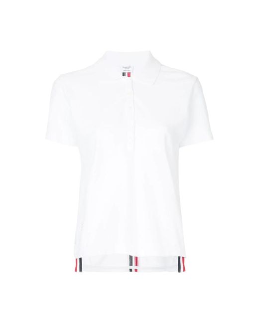 Thom Browne White Polo Shirts