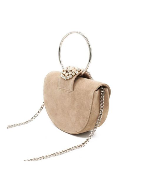 Alma En Pena. White Mondklappe clutch tasche