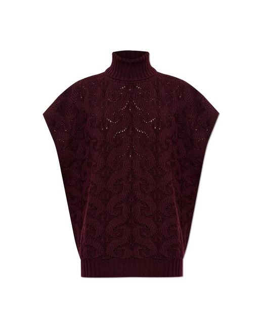 Etro Red Rollkragenweste