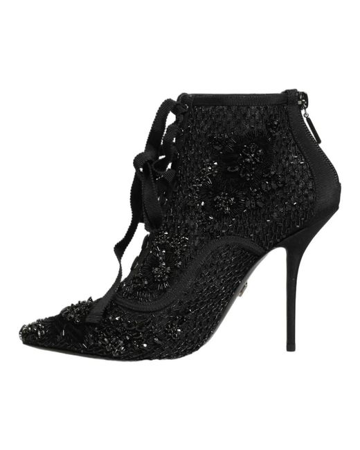 Dolce & Gabbana Black Heeled Boots