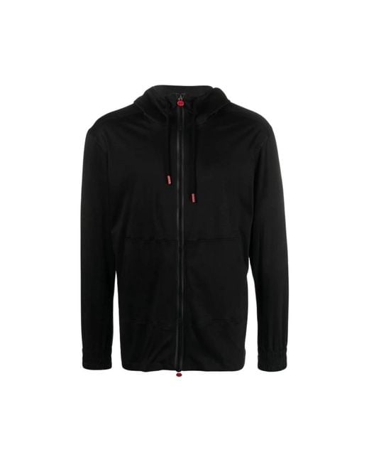 Kiton Black Zip-Throughs for men