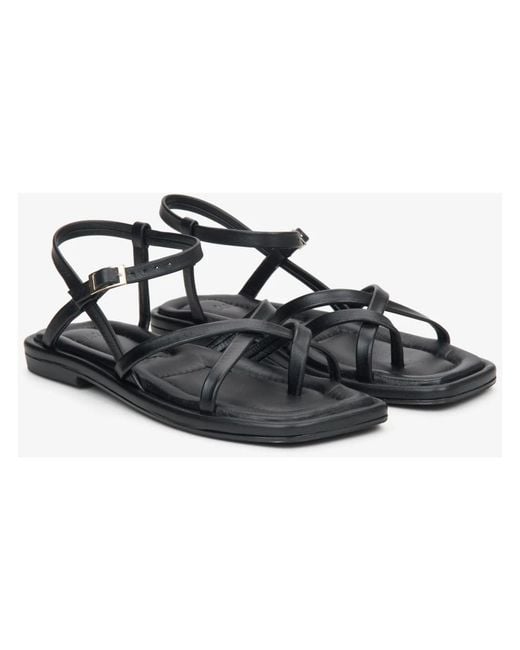 ESTRO Blue Flat Sandals