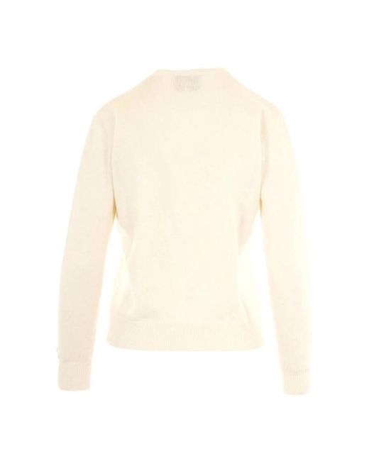 Mc2 Saint Barth Natural Round-Neck Knitwear