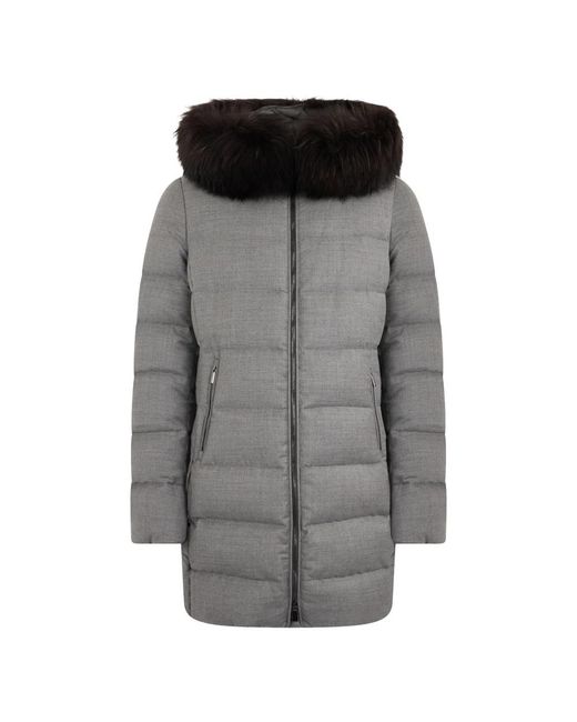 Moorer Zircone Padded Jacket in het Gray