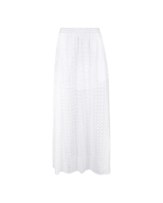 Nude White Baumwoll-casual-hose