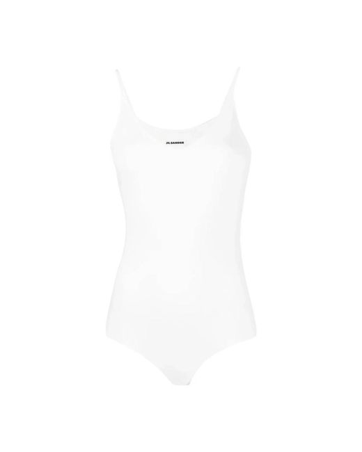 Jil Sander Tops ,Wit ,Witte Bodysuit in het White