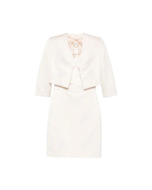Elisabetta Franchi White Short Dresses