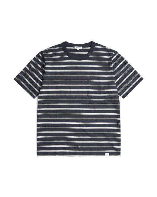 Norse Projects Blaues Matrosentaschen T-Shirt Baumwolle in Blue für Herren