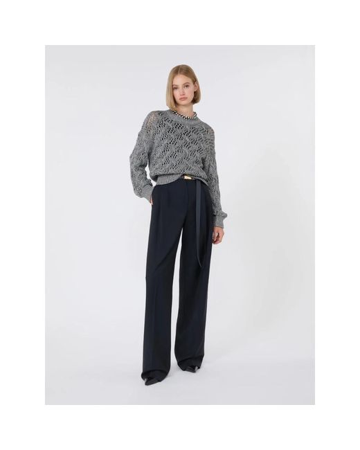 Max Mara Gray Round-Neck Knitwear