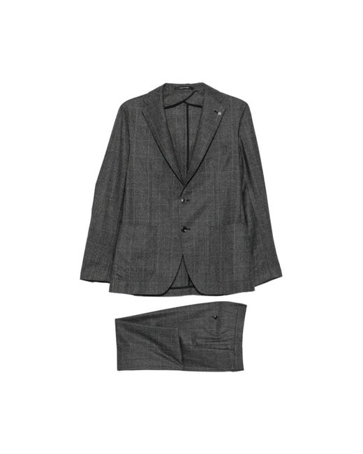Tagliatore Gray Single Breasted Suits for men