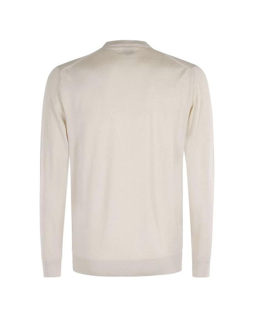 Eleventy White Round-Neck Knitwear for men