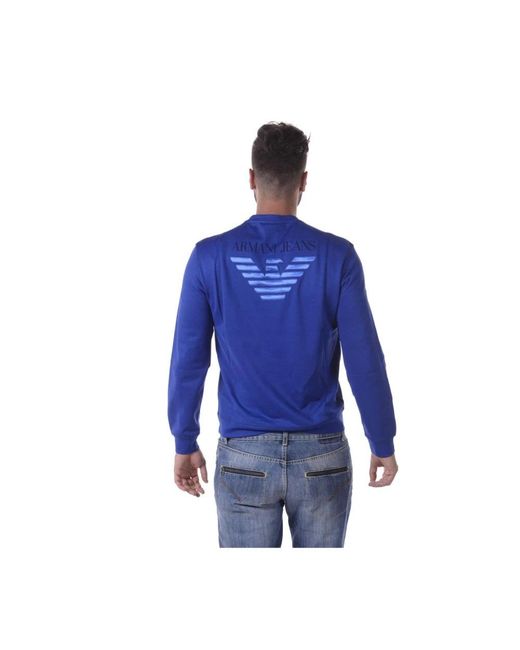 Armani Jeans Blue Sweatshirts for men
