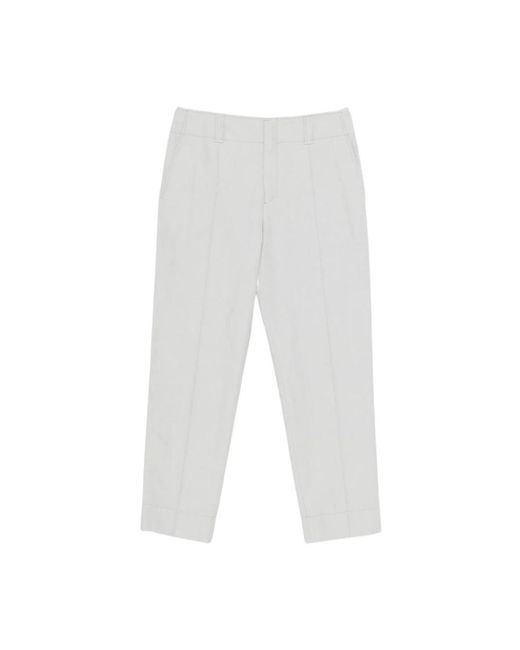 Chloé White Straight Trousers