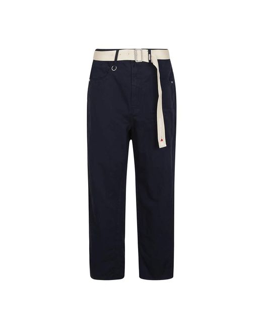 Trousers > cropped trousers High en coloris Blue