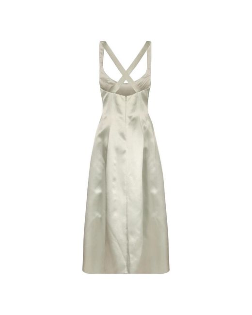 Philosophy Di Lorenzo Serafini Green Midi Dresses