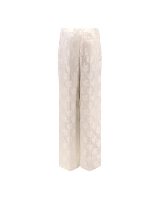 Fendi Natural Wide Trousers