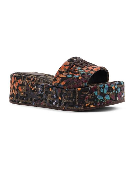 Fendi Brown Wedges
