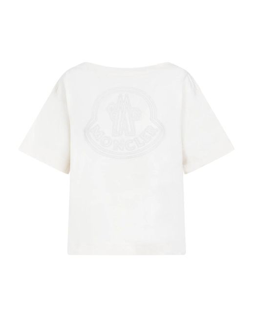 Moncler White Baumwoll t-shirt 060 verschiedenes