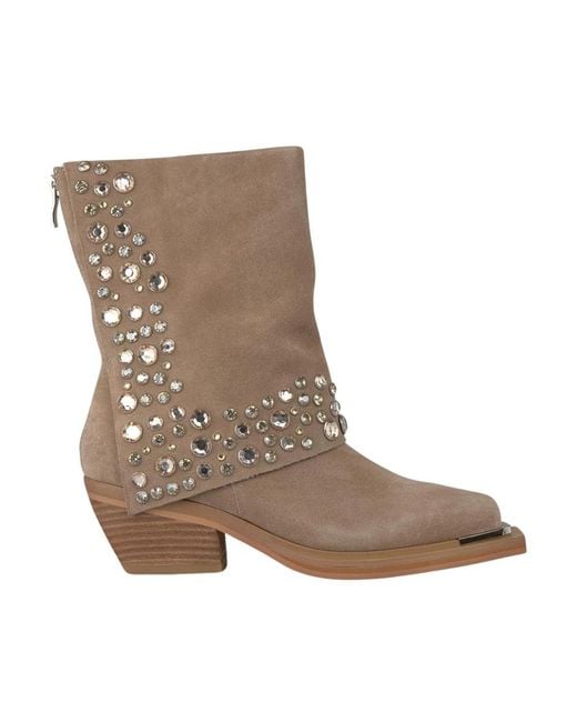 Alma En Pena. Brown Cowboy & Biker Boots