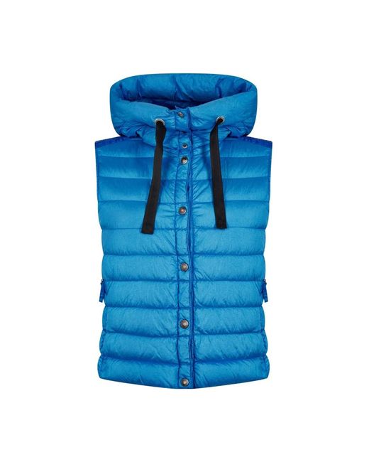 Parajumpers Jassen ,Blauw ,Rayon Hooded Down Vest in het Blue