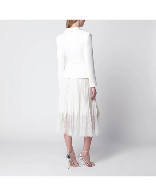 Self-Portrait White Midi Dresses