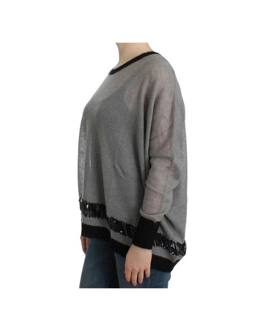CoSTUME NATIONAL Gray Round-Neck Knitwear