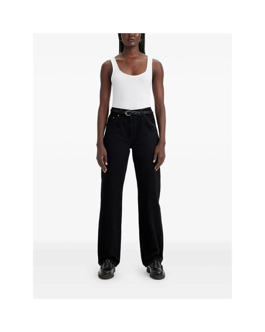 Straight Jeans Levi's de color Black