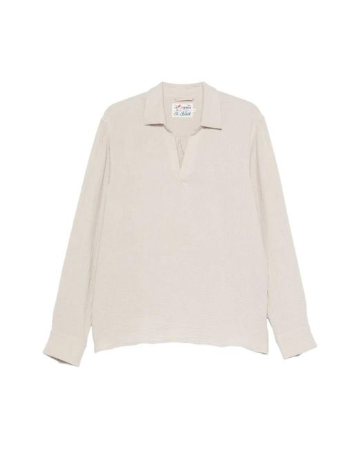 Mc2 Saint Barth White V-Neck Knitwear for men