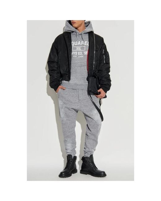 DSquared² Black Bomber Jackets for men
