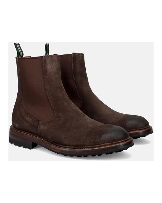 Green George Brown Chelsea Boots for men
