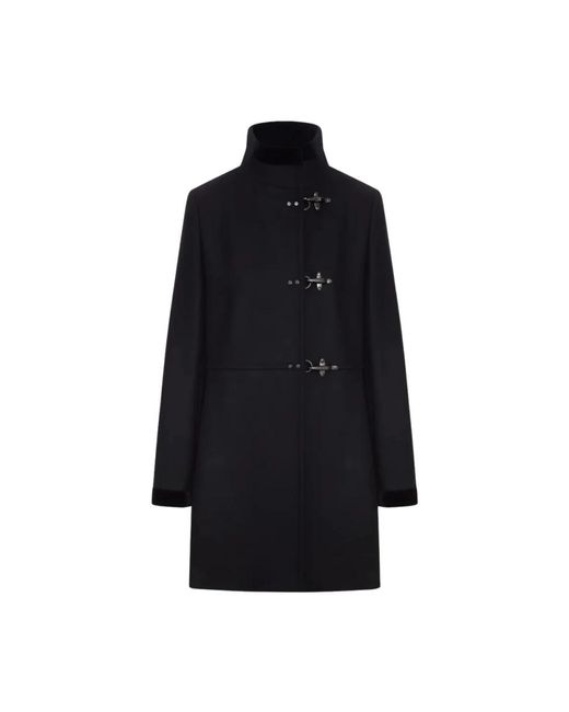 Single-Breasted Coats Fay de color Black