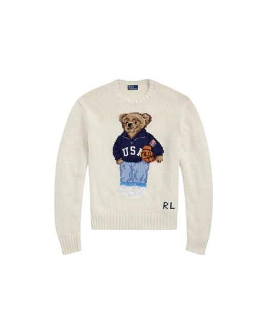 Polo Ralph Lauren White Round-Neck Knitwear