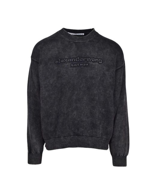 Alexander Wang Baumwollstrickpullover in Black für Herren