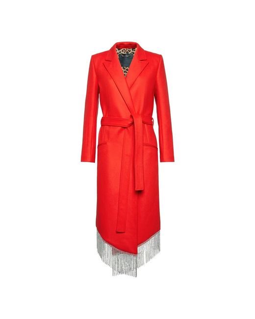 Philipp Plein Coat Long in het Red