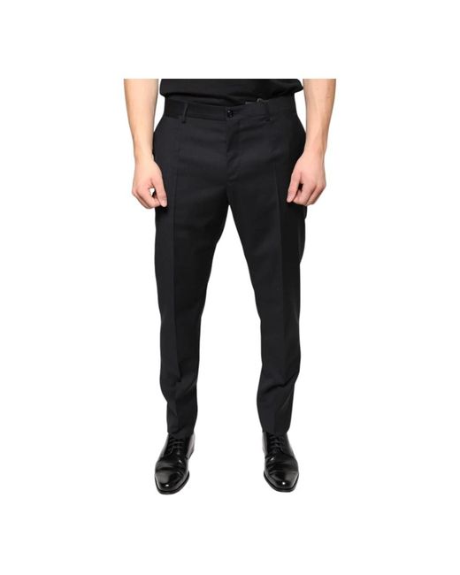 Dolce & Gabbana Schwarze woll-skinny-dress-hose in Black für Herren