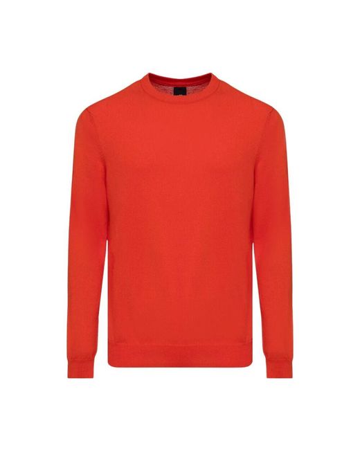 Add Rundhals Baumwoll-Pullover in Red für Herren