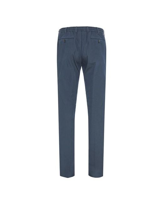 PT Torino Blue Slim-Fit Trousers for men