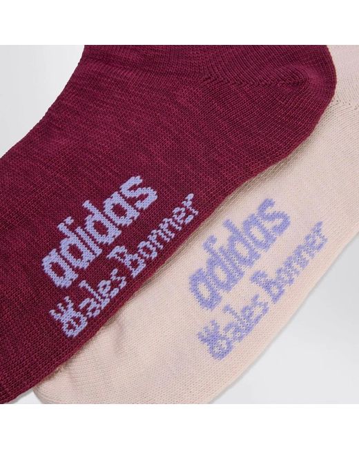 Adidas Ondergoed ,Veelkleurig ,Katoen Wb 3S Sock in het Purple voor heren