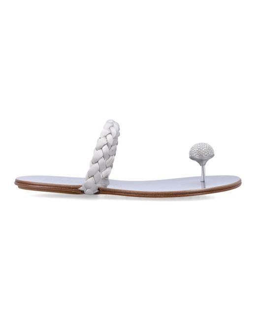 Pedro Garcia White Flip Flops