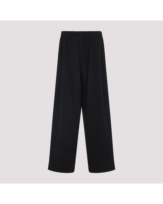 Balenciaga Relaxed Fit Wide-Leg Trousers in Black für Herren