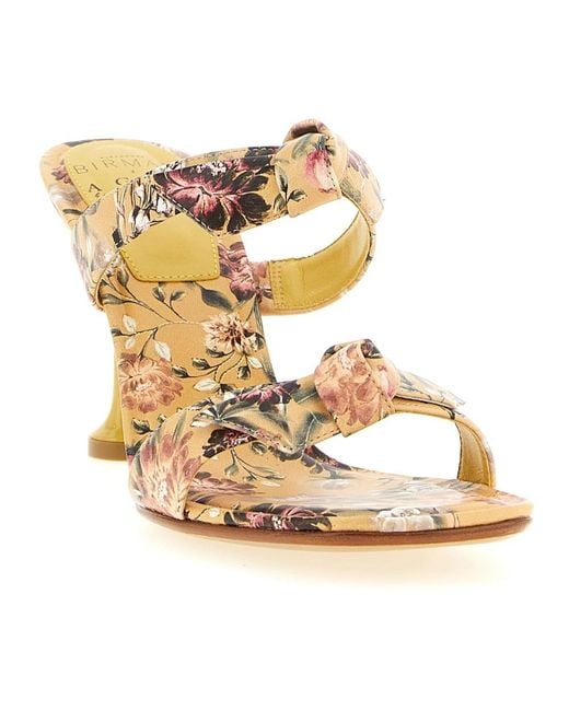 Alexandre Birman Metallic Heeled Mules