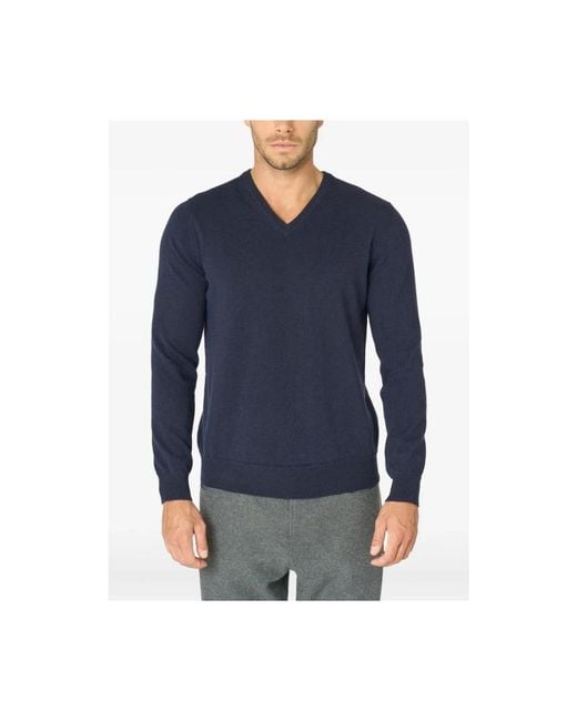Malo Blue Cashmere Knitwear for men