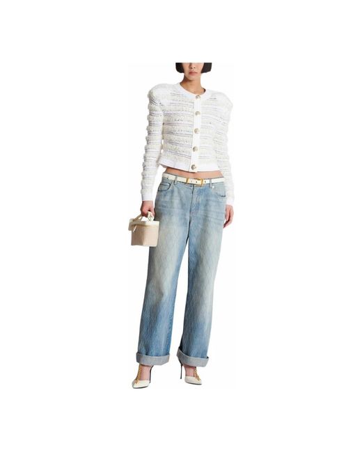Balmain Tweed Vest in het White