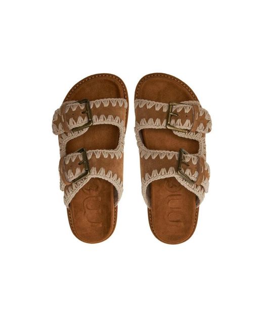 Sliders Mou en coloris Brown