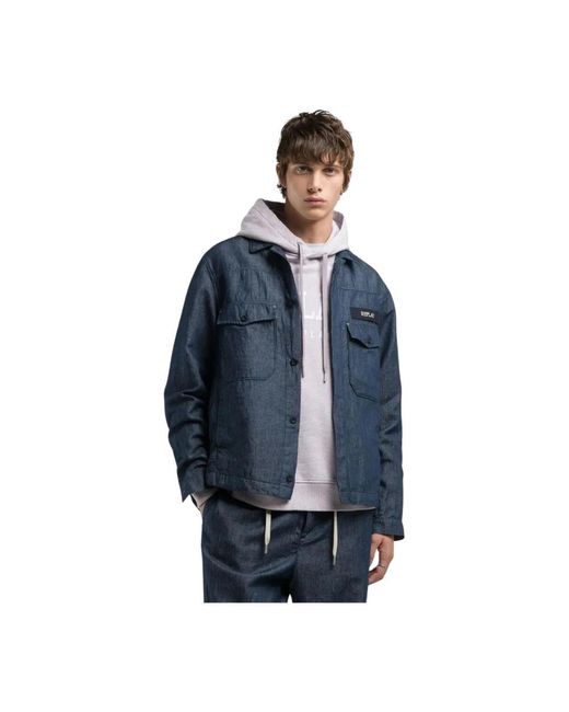 Replay Light Jackets in het Blue voor heren