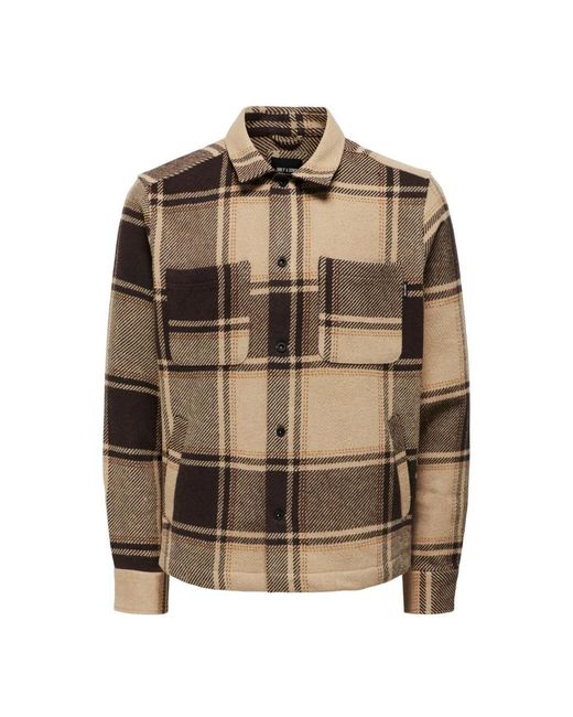 Only & Sons Brown Casual Shirts for men