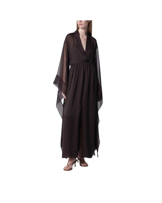 Alberta Ferretti Wrap Jurken in het Black