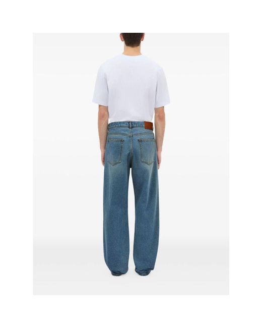 MSGM Blue Straight Jeans for men