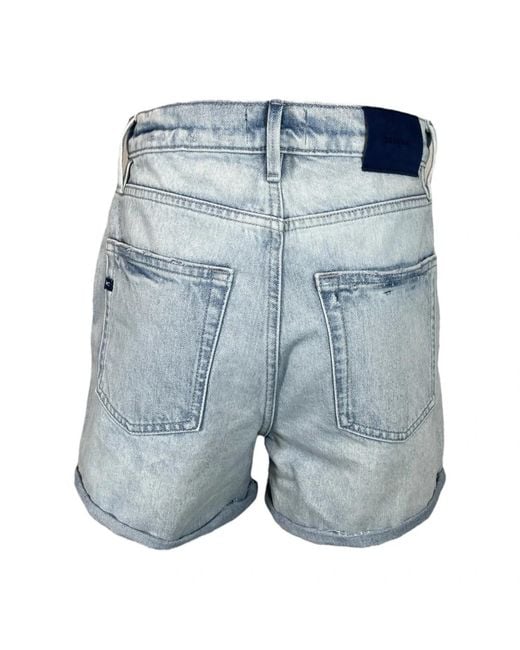 Denham Blue Denim Shorts